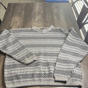 Vintage Grandpa Core Bill Blass Black and Gray Crewneck Sweater